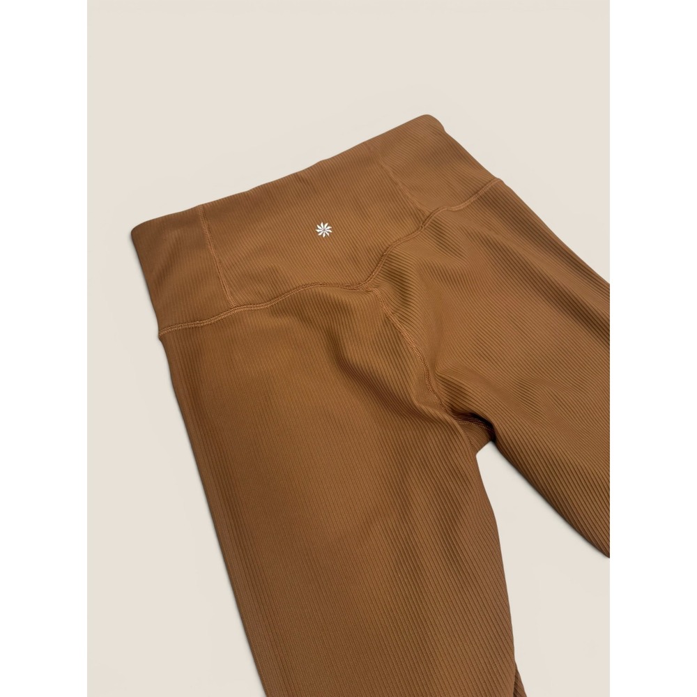 Athleta Elation Rib Tight Brown High Waisted Ribbed Leggings Womens Small - Picture 4 of 5